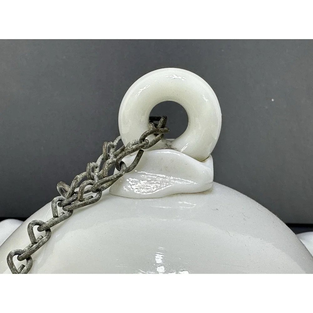 Antique Vintage Victorian Milk Glass Oil Lamp Smoke‎ Bell 8